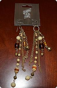Beaded Natural Color Earrings
