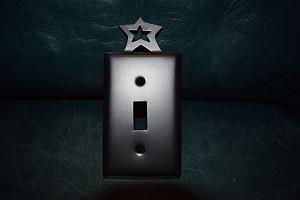 Star Single Light Switch Cover