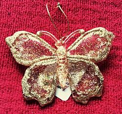 Glitter Butterfly Ornament