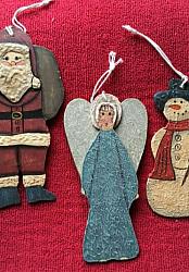 Angel, Santa, Snowman Ornament
