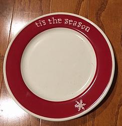 Ceramic Round Plate - Tis the Season