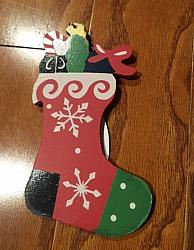 Wooden Ornament - Stocking