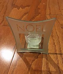 Glass Votive Holder - Noel