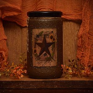 Herbal Star Candle - Barn Star Spice